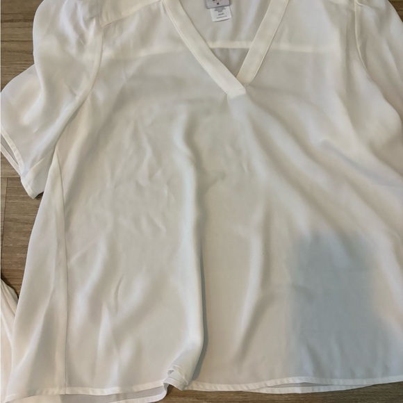 Cabi White Sleeveless and Short Sleeve Blouses set cute workwear medium - Picture 5 of 7